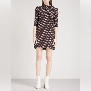 Sandro Love Heart Silk Dress